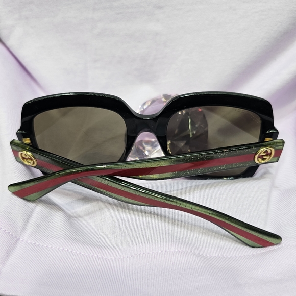 Gucci Accessories - Gucci Square Sunglasses Unisex Black/Red/Green